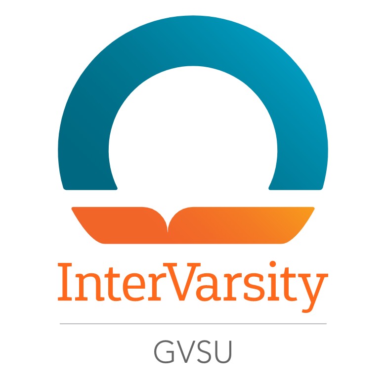 InterVarsity at GVSU logo with circle and book